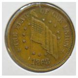 1863 CIVIL WAR TOKEN PATRIOTIC  ARMY  NAVY