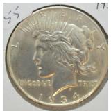 1934 PEACE DOLLAR  AU