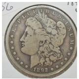 1892 O MORGAN DOLLAR  KEY DATE  F