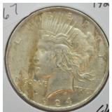 1924 PEACE DOLLAR  AU