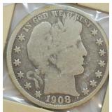 1908 BARBER HALF DOLLAR  G