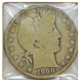 1900 O BARBER HALF DOLLAR  VG