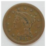 1951 LARGE CENT  XF N19 R3