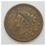 1838 LARGE CENT N1 R1 VF DETAIL