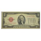 1928 TWO DOLLAR RED SEAL