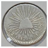 1852 MEXICO SILVER 1 REAL