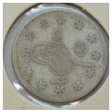 1876 TURKEY SILVER 2 KURUSH