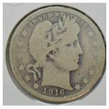 1916 D BARBER QUARTER  G
