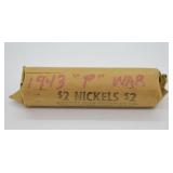 ROLL OF SILVER WARTIME NICKELS