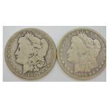 TWO PRE 21 SILVER DOLLARS