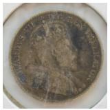 CANADA 1905 SILVER 5 CENT VF