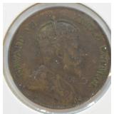 1902 HONG KONG LARGE CENT  AU