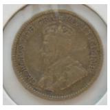 1913 CANADA SILVER 5 CENTS