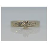 10K GOLD AND DIAMOND RING