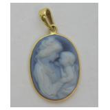 14K GOLD CAMEO PENDENT