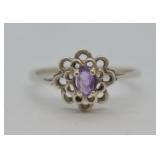 STERLING AMYTHIST RING