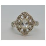 STERLING SAPHIRE RING