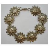 Vintage .925 Sterling Silver Sun Bracelet