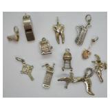 12 pcs. Sterling Silver Charms