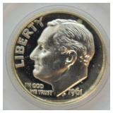 1961 Silver Roosevelt Dime