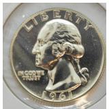 1961 Silver Washington Quarter