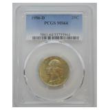 1956 D Washington Quarter PCGS MS64