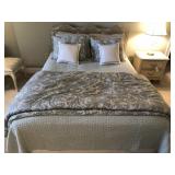 Full size cream French Provincial bed