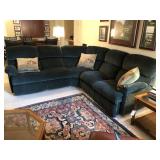 Green Sectional Sofa in great condition 98" each