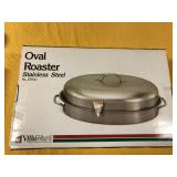 VillaWare Oval Roaster Stainless Steel