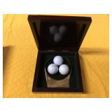 Display with Golf balls from around the U.S.