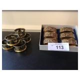 (2) sets of metal napkin rings