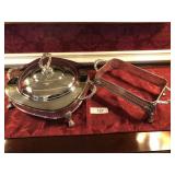 Silver plated casserol w/ Pyrex insert