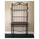 Metal and wood bakers rack