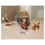 (4) porcelain Goebel and house