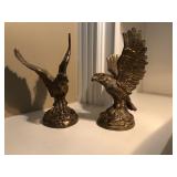 His and Hers solid brass eagles