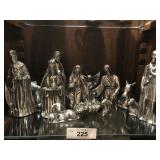 (12) Made in Mexico pewter Nativity scene