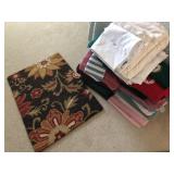 Lot of various towels and bed linens