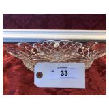Gorham leaded crystal divided nut/candy dish