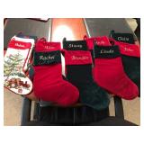 Large assortment of holiday stockings ++