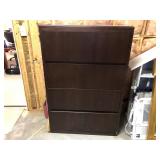 Four-drawer filing cabinet, wood