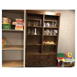 Vintage solid Pine display cabinet