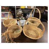 Selection of 5 basekets, one white