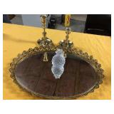 4pcs Crystal paperweight, Brass & more