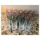 22pcs of crystal and glass