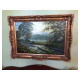 Impressive Original Oil on Canvas Signed w/ frame