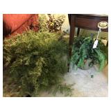 (3) faux plants and planters