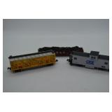 Con-Cor Selection of 2 Railroad Cars & 1 Caboose-N
