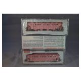 Con-Cor 3 N Scale Train Rail Car Set-Pink