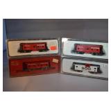 Selection of 4 Con-Cor N Scale Train Rail Cars-Cab