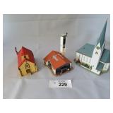 Selection of 3 N Scale Church Buildings